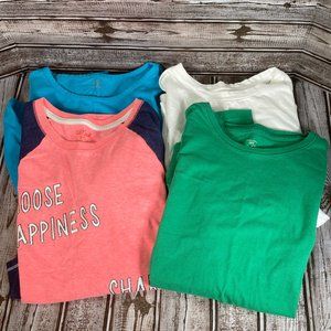 Lot of 4 Girl's 14/16 Long Sleeve T-Shirt Shirt Cat & Jack Cherokee Arizona